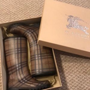 Burberry rain boots